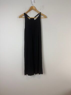 GAP Halter Tank Black Sleeveless Maxi Dress with Crossback Straps NEW